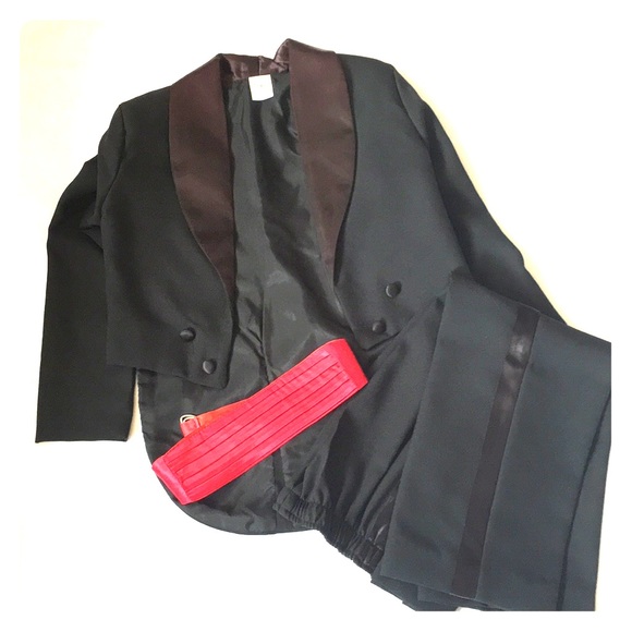 Boys Vintage Tuxedo Tail Coat Suit 6